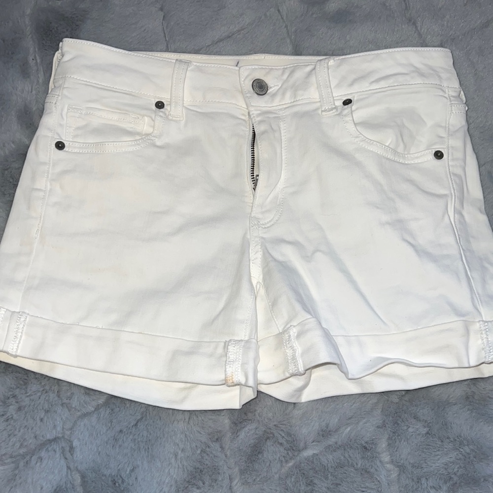 American eagle outfitters next level stretch denim white shorts